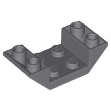 dark bluish gray slope inverted 45 4 x 2 double with 2 x 2 cutout