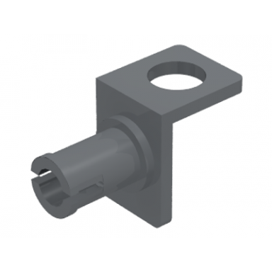 dark bluish gray minifigure neck bracket with technic pin
