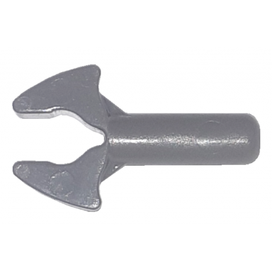 dark bluish gray bar 1l with clip mechanical claw - rounded edges