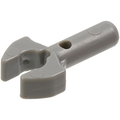 dark bluish gray bar 1l with clip mechanical claw - cut edges and hole on side