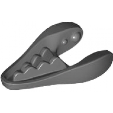 dark bluish gray dinosaur jaw lower small