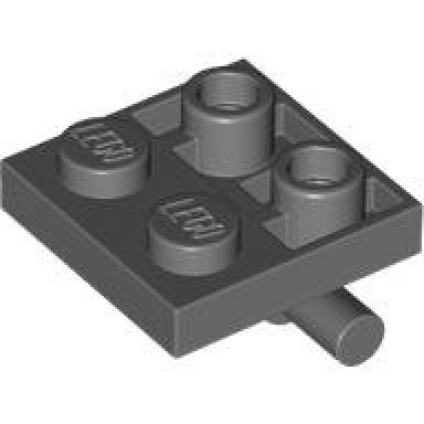 dark bluish gray plate modified 2 x 2 with bar on bottom