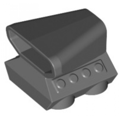 dark bluish gray vehicle air scoop engine top 2 x 2