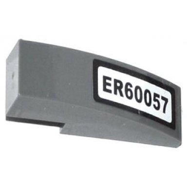 dark bluish gray slope curved 3 x 1 with er60057 on white background pattern sticker - set 60057