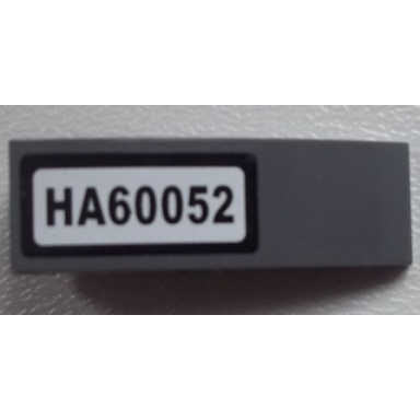 dark bluish gray slope curved 3 x 1 with ha60052 on white background pattern sticker - set 60052