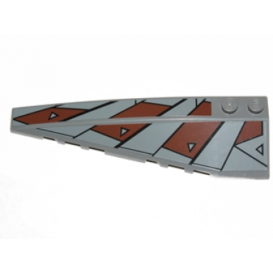 dark bluish gray wedge 10 x 3 left with sw sith pattern stickers - set 7957