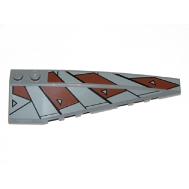 dark bluish gray wedge 10 x 3 right with sw sith pattern stickers - set 7957