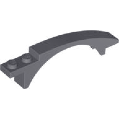 dark bluish gray slope curved 8 x 1 x 1 2 3 with arch and 2 recessed studs