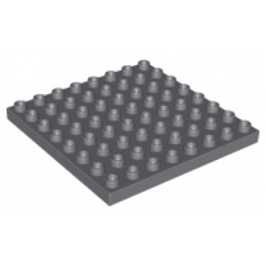 dark bluish gray duplo plate 8 x 8