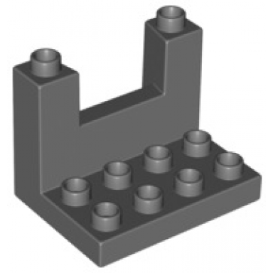 dark bluish gray duplo plate 3 x 4 x 2 1 3 rampart