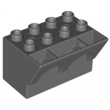 dark bluish gray duplo brick 3 x 4 x 2 with arched parapet