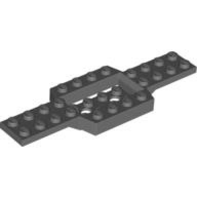 dark bluish gray vehicle base 4 x 12 x 3 4 with 4 x 2 recessed center with smooth underside