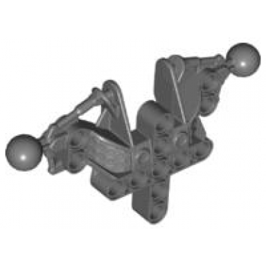 dark bluish gray bionicle toa inika upper torso shoulders section