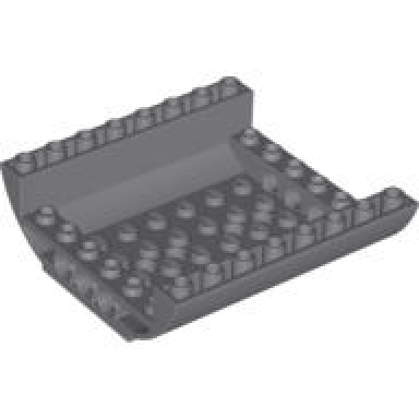 dark bluish gray slope curved 8 x 8 x 2 inverted double