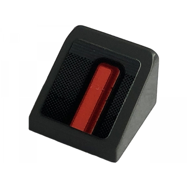 dark bluish gray slope 30 1 x 1 x 2 3 with red taillight with black outline pattern model left side sticker - set 42126
