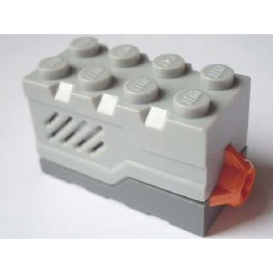 dark bluish gray electric sound brick 2 x 4 x 2 with light bluish gray top and roaring animal sound