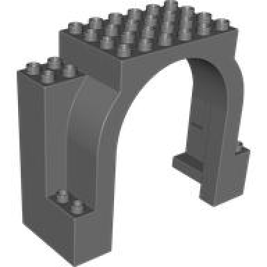 dark bluish gray duplo brick 4 x 10 x 7 arch tunnel