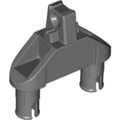 dark bluish gray hinge 1 x 3 with two pins locking 1 finger - squared pin holes