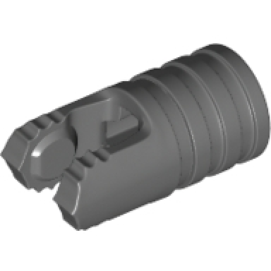 dark bluish gray hinge cylinder 1 x 2 locking with 2 fingers and axle hole on ends without slots