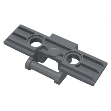 dark bluish gray technic link tread wide with 2 pin holes