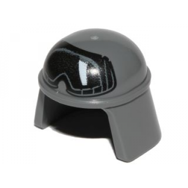 dark bluish gray minifigure headgear helmet sw imperial pilot with black goggles pattern at-st driver