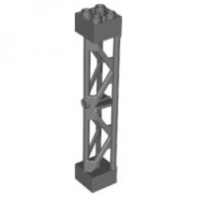 dark bluish gray support 2 x 2 x 10 girder triangular vertical - type 3 - 3 posts 2 sections