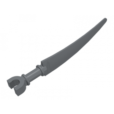 dark bluish gray minifigure weapon sword scythe blade with clip pommel