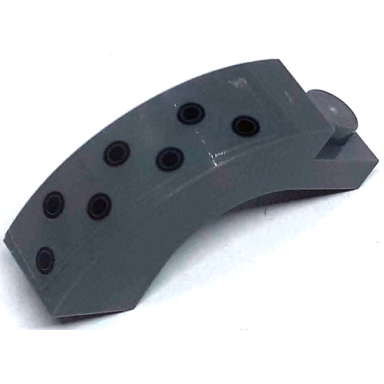 dark bluish gray arch 1 x 3 x 2 curved top with black dots and circles pattern model left side sticker - set 76190