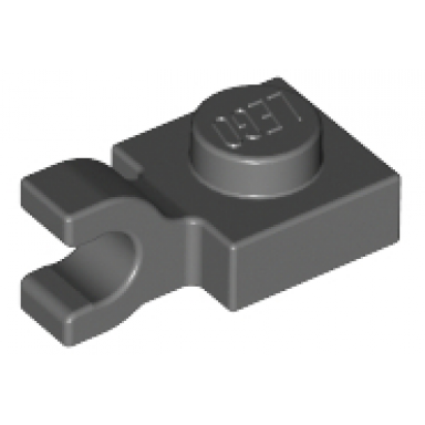 dark bluish gray plate modified 1 x 1 with u clip horizontal grip