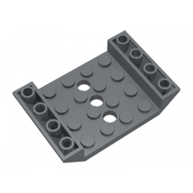 dark bluish gray slope inverted 45 6 x 4 double with 4 x 4 cutout and 3 holes