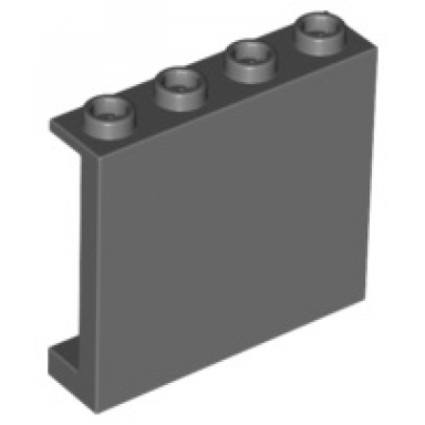 dark bluish gray panel 1 x 4 x 3 with side supports - hollow studs