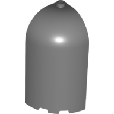 dark bluish gray panel 3 x 3 x 6 corner convex with curved top