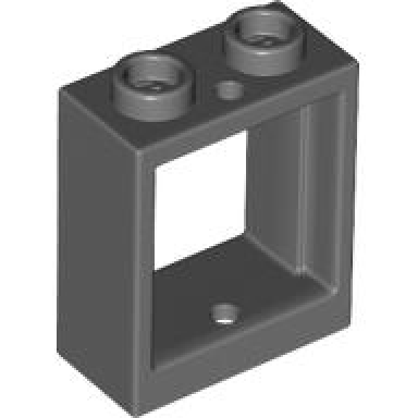 dark bluish gray window 1 x 2 x 2 flat front