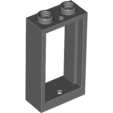 dark bluish gray window 1 x 2 x 3 flat front