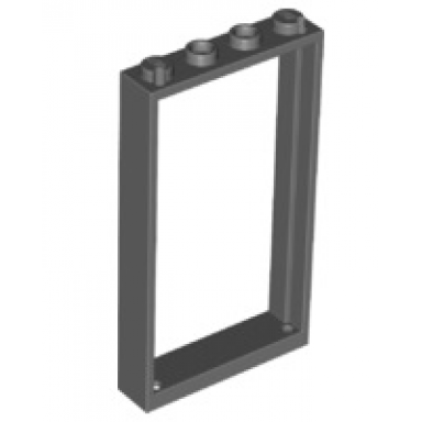 dark bluish gray door frame 1 x 4 x 6 with 2 holes on top and bottom