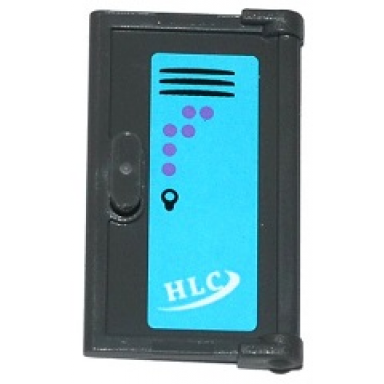 dark bluish gray door 1 x 2 x 3 with vertical handle mold for tabless frames with school locker with lavender dots and hlc pattern sticker - set 41005