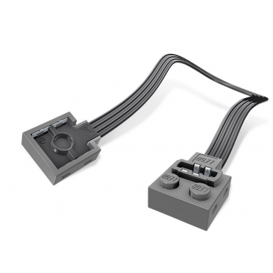 dark bluish gray electric power functions extension with one light bluish gray end length 20cm