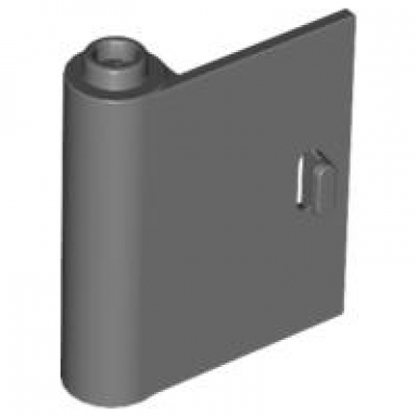dark bluish gray door 1 x 3 x 3 left - open between top and bottom hinge