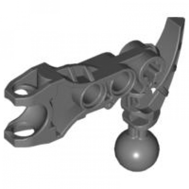 dark bluish gray bionicle arm av-matoran with ball joint and ball socket