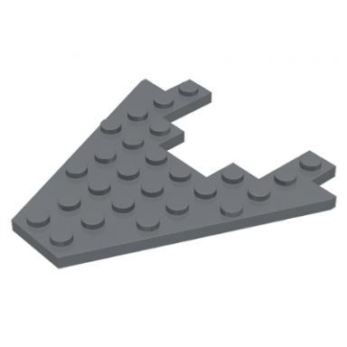 dark bluish gray wedge plate 8 x 8 with 3 x 4 cutout