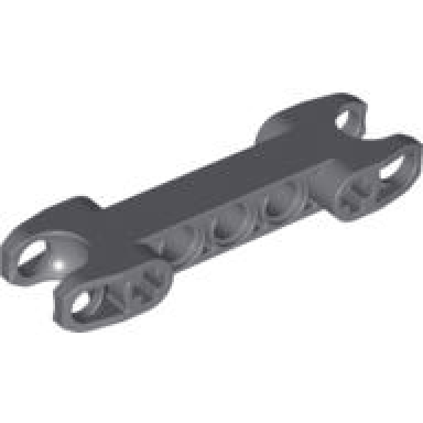 dark bluish gray technic axle and pin connector 2 x 7 with 2 ball joint sockets squared ends closed side axle holes