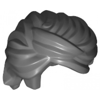 dark bluish gray minifigure hair swept back tousled