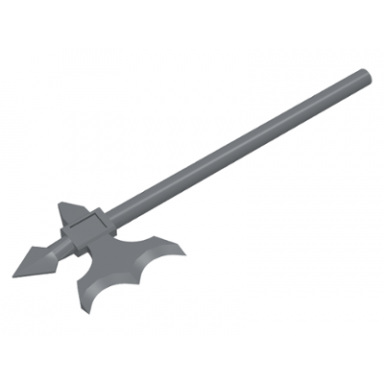 dark bluish gray minifigure weapon axe halberd elaborate