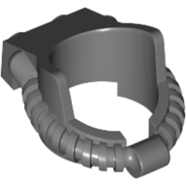 dark bluish gray minifigure fire helmet breathing hose