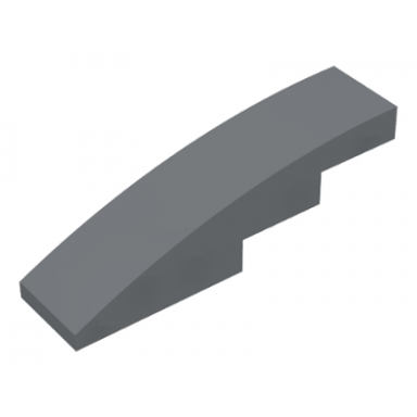 dark bluish gray slope curved 4 x 1
