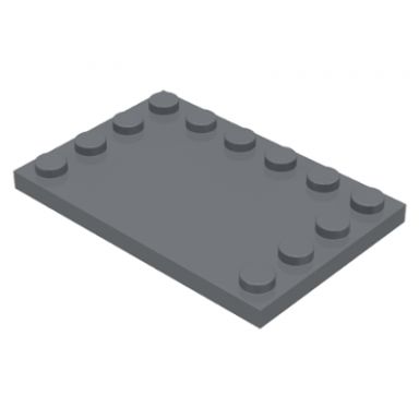 dark bluish gray tile modified 4 x 6 with studs on edges