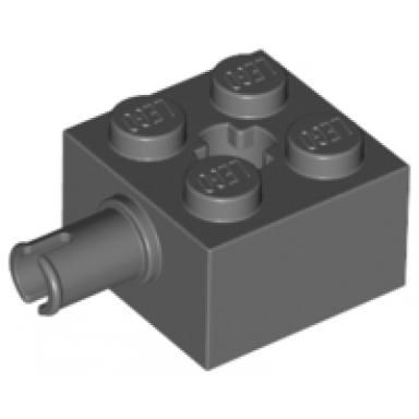 dark bluish gray brick modified 2 x 2 with pin and axle hole