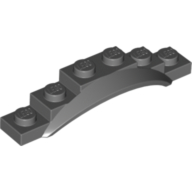 dark bluish gray vehicle mudguard 1 1 2 x 6 x 1 with arch