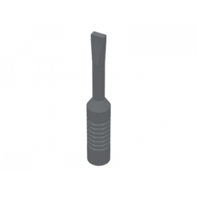 dark bluish gray minifigure utensil tool screwdriver - narrow head - 6-rib handle