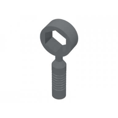 dark bluish gray minifigure utensil tool box wrench - 6-rib handle